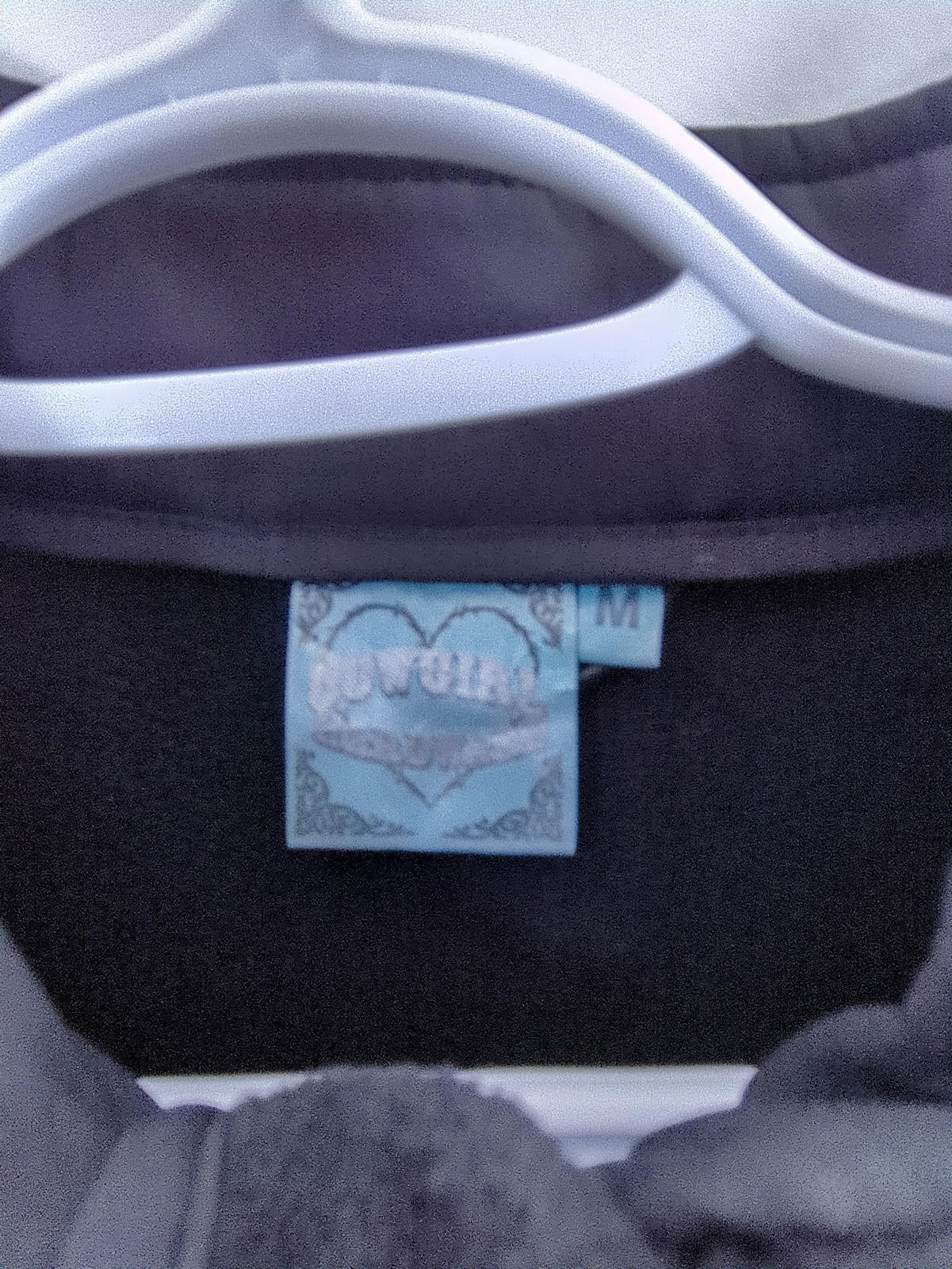 Cowgirl Hardware Women's Black Utility Jacket with Embellished Cross Design