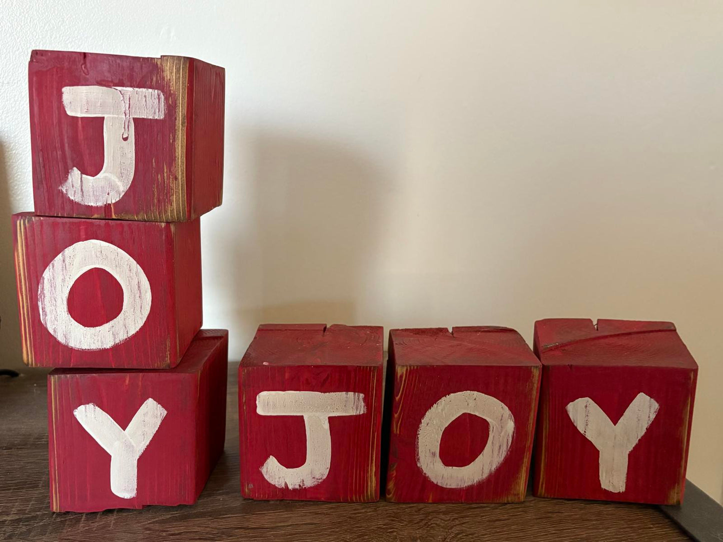 Savvy Creations Wooden JOY Blocks - Decorative Home Accent