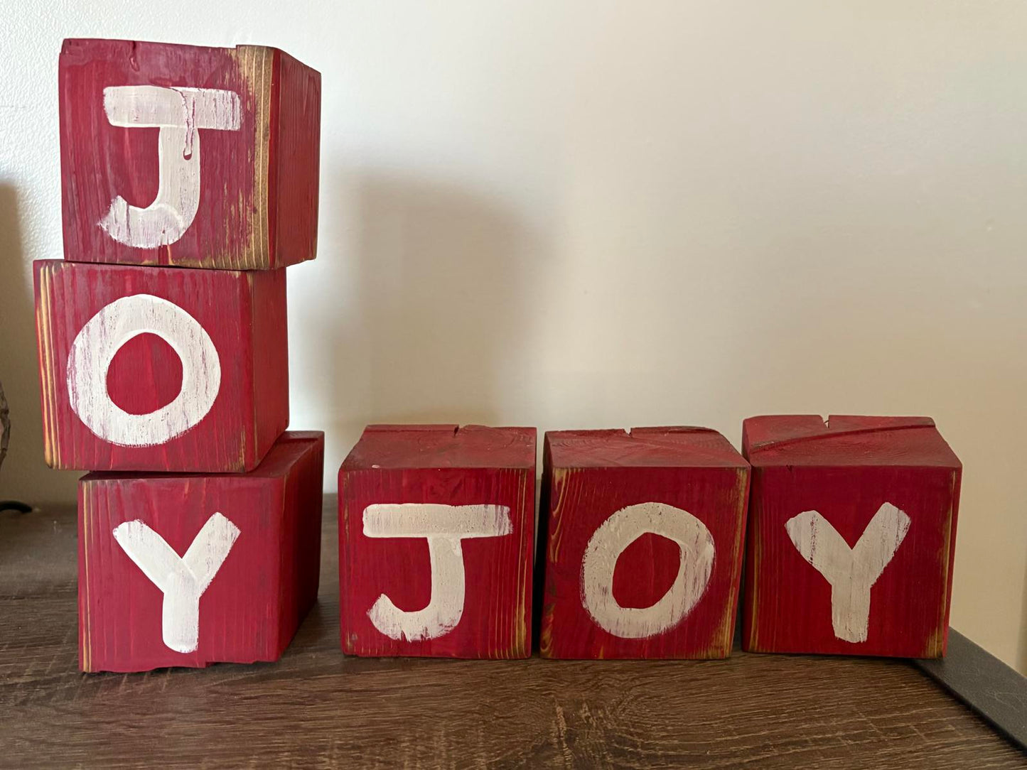 Savvy Creations Wooden JOY Blocks - Decorative Home Accent