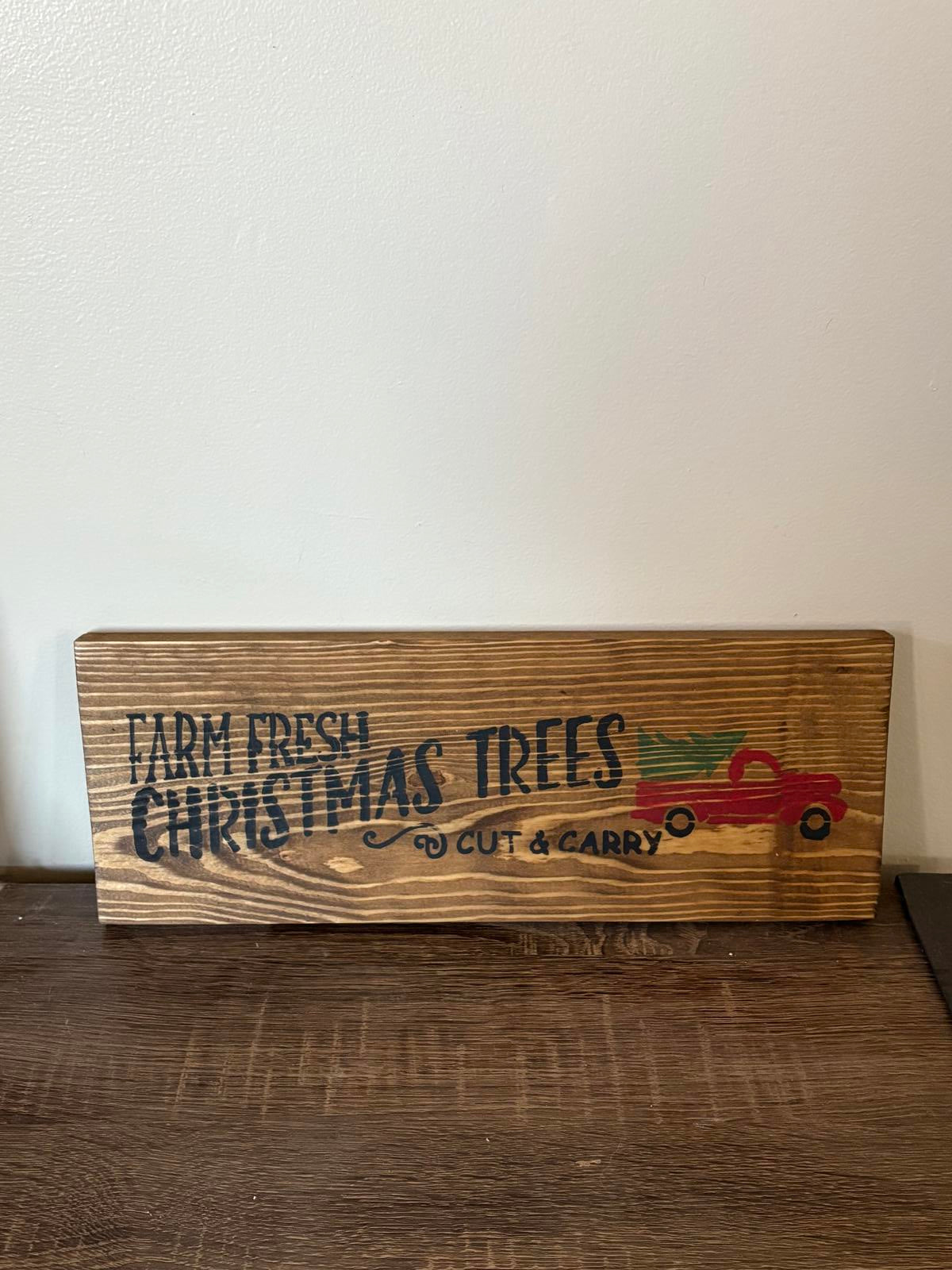 Savvy Creations Farm Fresh Christmas Trees Wooden Sign