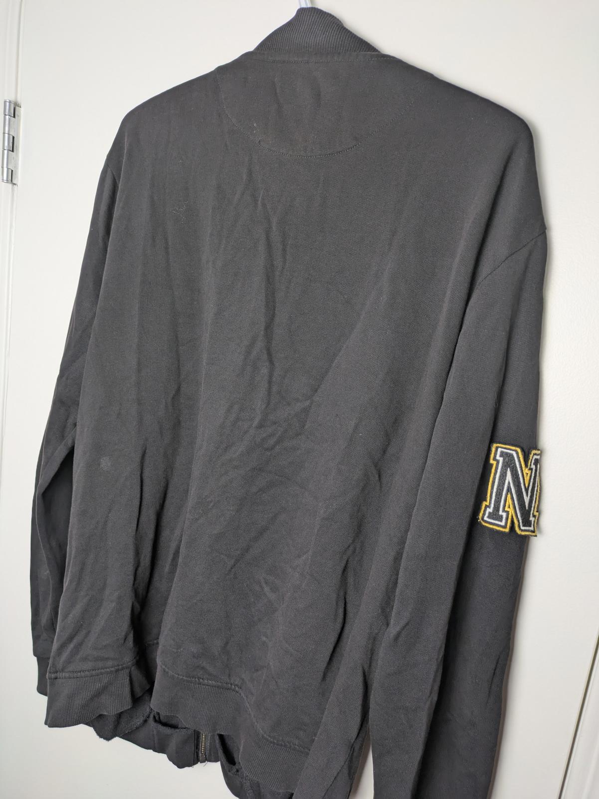 Splash Black Zip-Up Jacket with Patches, Size Large