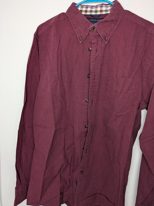 Tommy Hilfiger Men's Casual Button-Down Shirt, Large