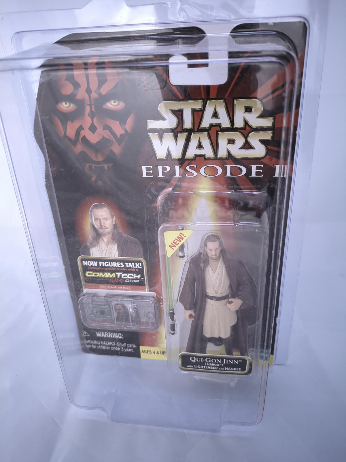 Star Wars Episode I Qui-Gon Jinn Action Figure with Lightsaber and CommTech Chip