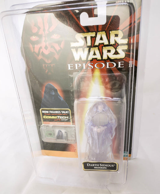 1999 Star Wars Episode I Darth Sidious Holograph Hasbro Figure with Commtech