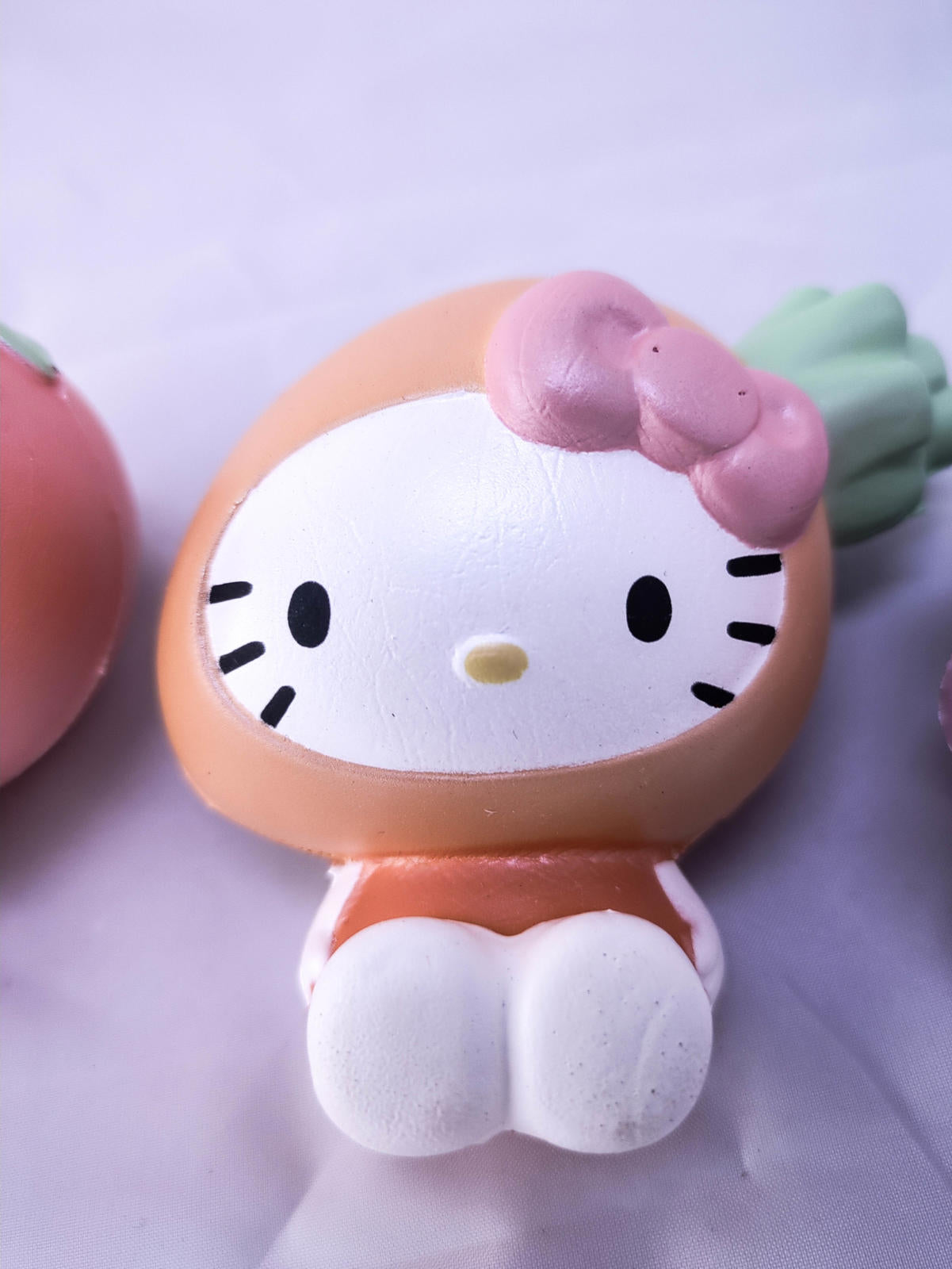 Set of 3 Hello Kitty Fruit-Themed Squishy Keychains