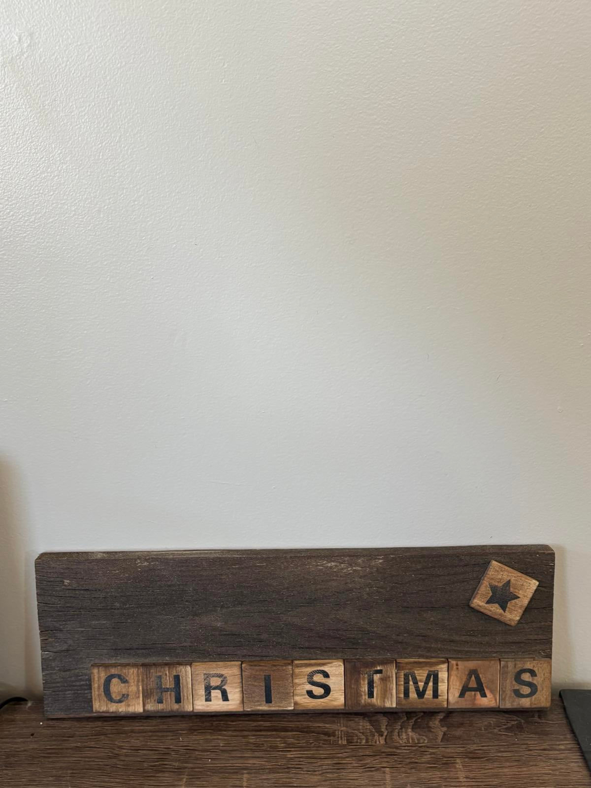 Rustic Wooden Christmas Decorative Sign