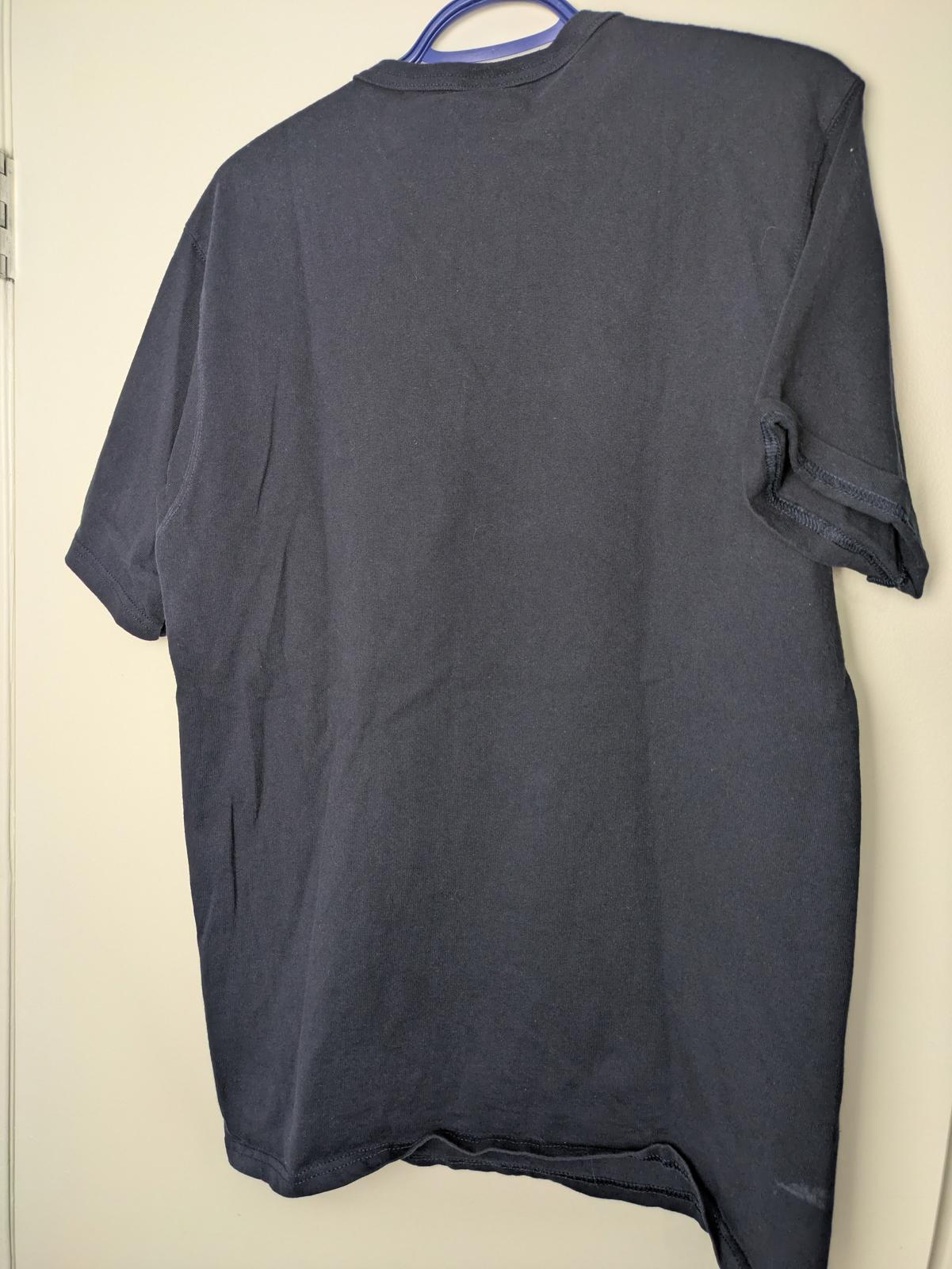 Champion Men's Black T-Shirt with Bold Chest Logo - Casual Coolness!