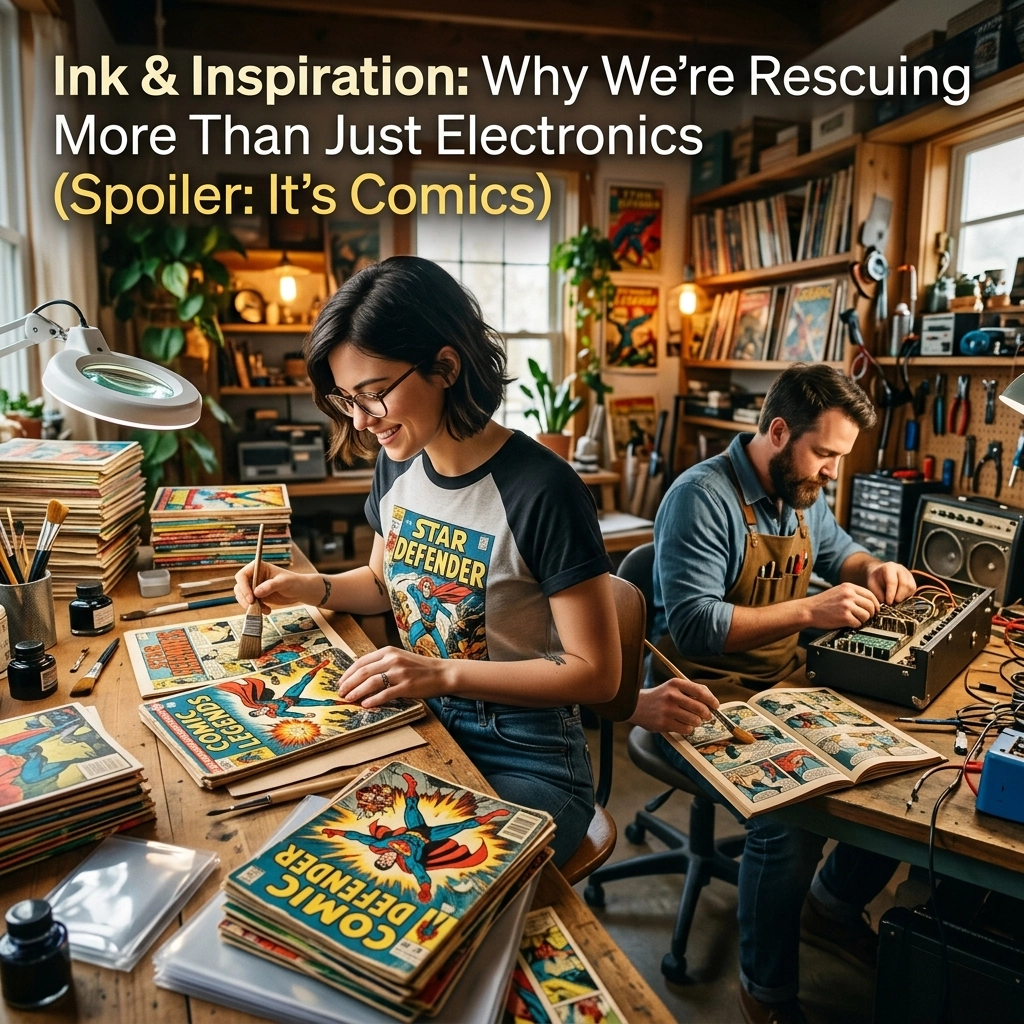 Ink & Inspiration: Why We’re Rescuing More Than Just Electronics (Spoiler: It’s Comics)