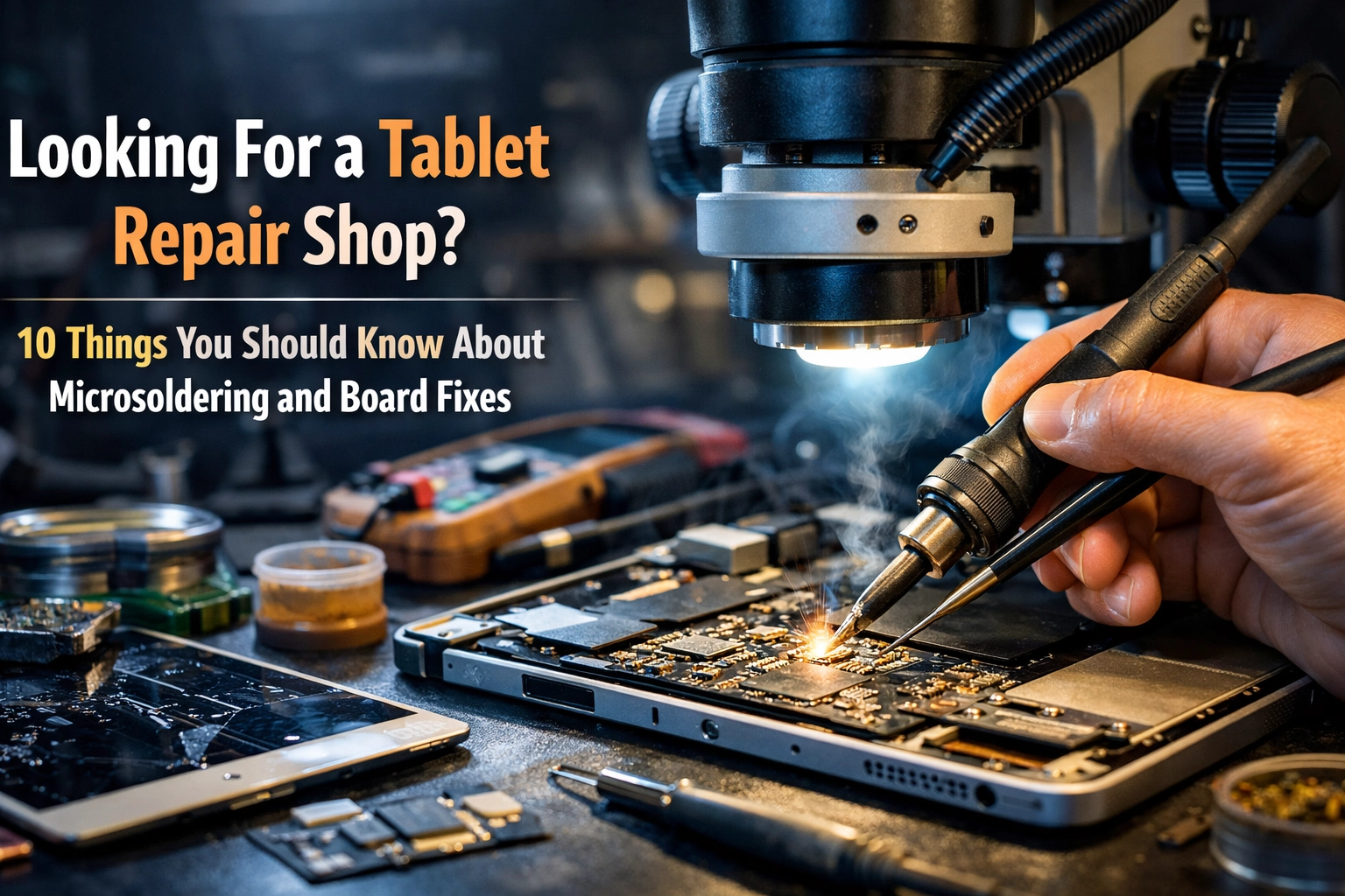 Looking For a Tablet Repair Shop? 10 Things You Should Know About Microsoldering and Board Fixes