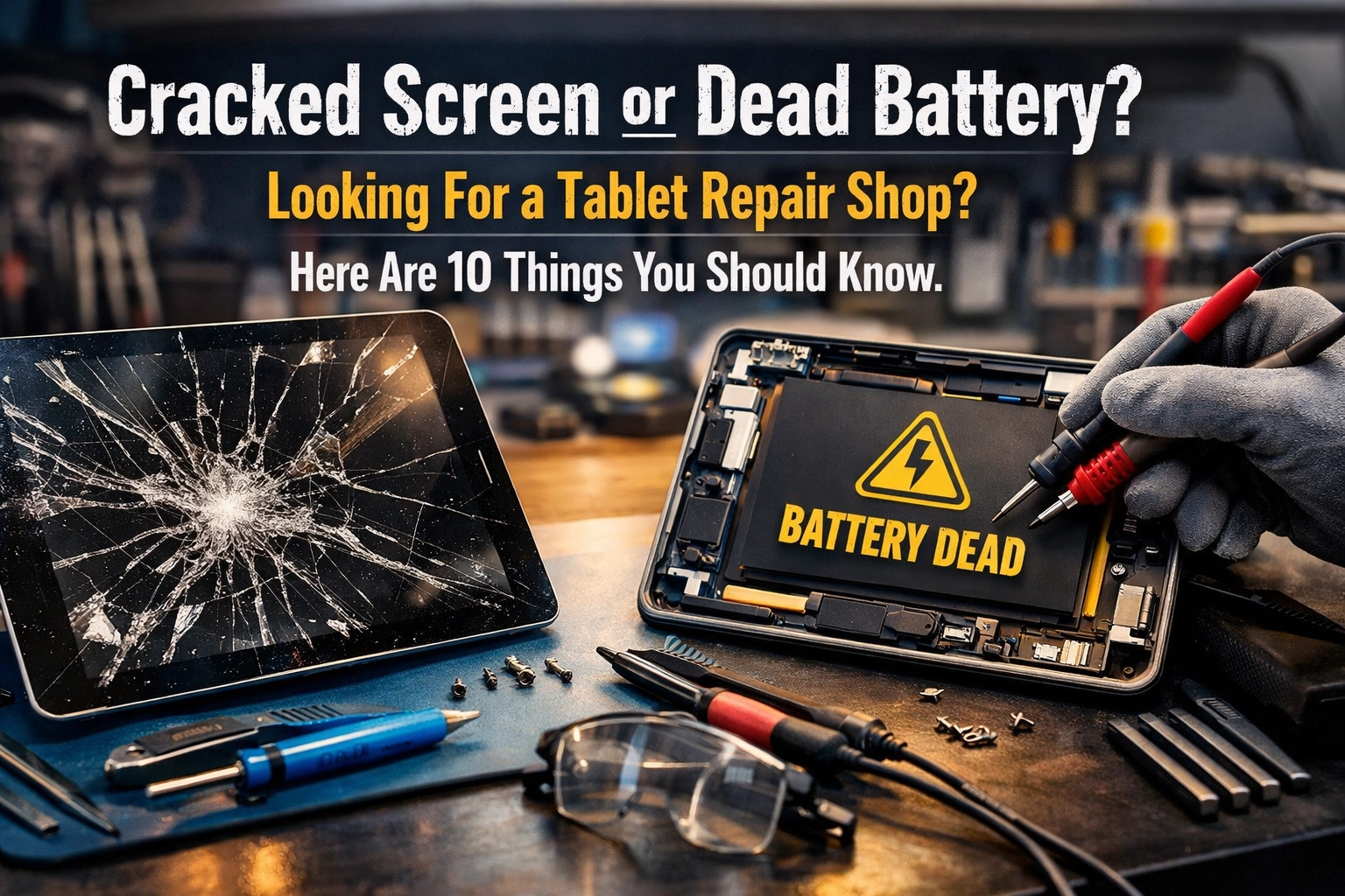 Cracked Screen or Dead Battery? Looking For a Tablet Repair Shop? Here Are 10 Things You Should Know