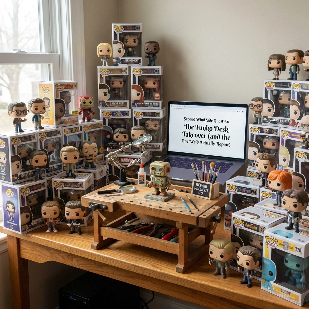 Second Wind Side Quest #2: The Funko Desk Takeover (and the One We’d Actually Repair)
